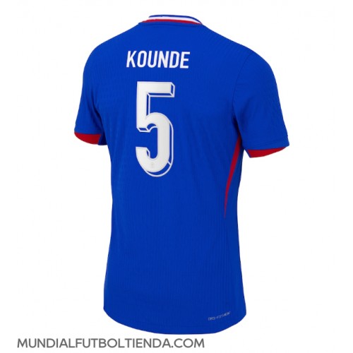 Camiseta Francia Jules Kounde #5 Primera Equipación Replica Eurocopa 2024 mangas cortas